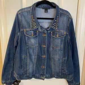 Lane Bryant Studded Denim Jacket